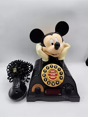 Vintage Disney Mickey Mouse Talking Alarm Clock Radio Telephone Phone  • $75.99