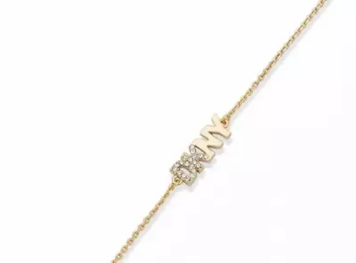 £45 • Buy DKNY Rose Gold Pave Logo Flexible Bracelet Brand New Mother's Day Special Gift