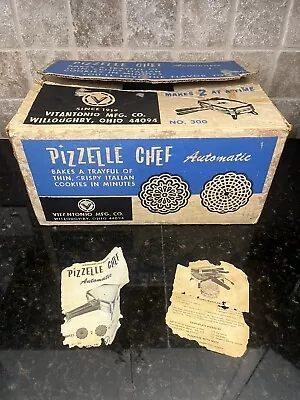 Vintage Vitantonio Pizzelle Chef 300A Italian Cookie Maker Tested Works With Box • $199.99