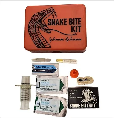 Vintage Johnson & Johnson Snake Bite Kit Camping First Aid 1960s • $19.99