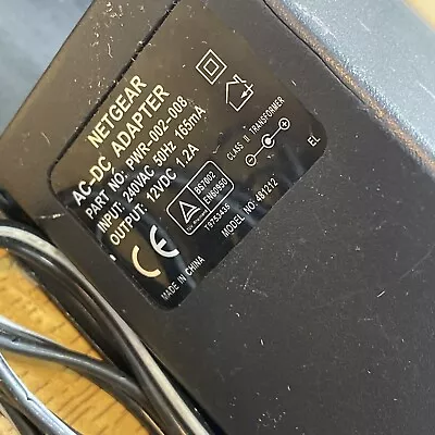 £6.99 • Buy Netgear Pwr-002-008 Ac/dc Power Supply Adapter 12v 1.2a Uk Plug Rpa50