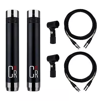 MXL CR21 Microphone Stereo Pair W/ 2 15-foot XLR Mogami Cables Bundle • $154.95