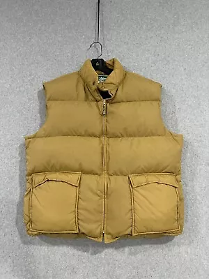 Vintage Salem Outfitter Down Vest Tan Size Large Hiking Made In USA • $24.99