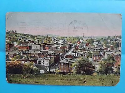 VGT 1910 Postcard Stauton VA Birds Eye View To Hackensack NJ • $5