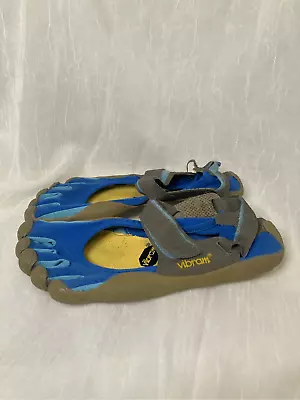 Vibram Five Fingers V-Trail Running Shoes Men's 43 US 9.5-10  Blue Yellow • $39.99