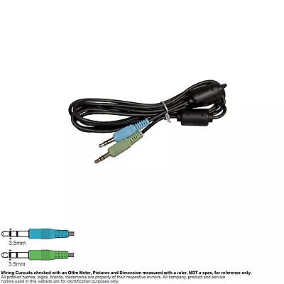 Cable Audio Stereo Mini Plug 3.5mm 1/8  Male To Male 6FT #132922 • $1.70