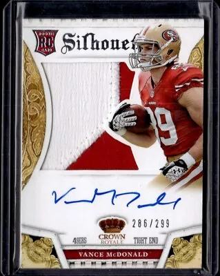 VANCE McDONALD 2013 CROWN ROYALE JUMBO RPA ROOKIE RC PATCH AUTO /299 🔥 49'ERS • $9.99