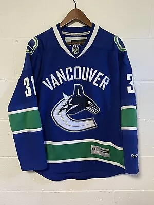 NHL Vancouver Canucks Hockey Club Jersey Reebok Shirt 31 Lack  2014 • $43.89