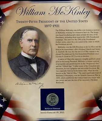 $19.95 • Buy Postal Commemorative Society Presidential Coin $1 William McKinley Stamp