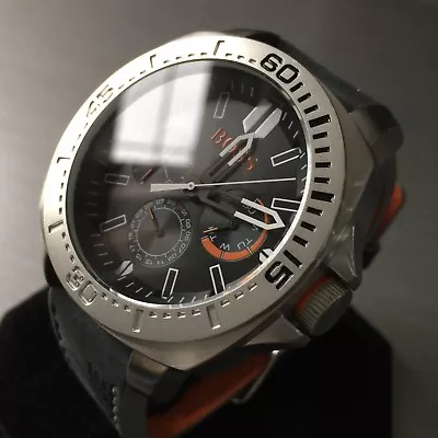 Mens Hugo Boss Designer Watch Multi Dial Black Steel São Paulo Genuine 1513298 • £139