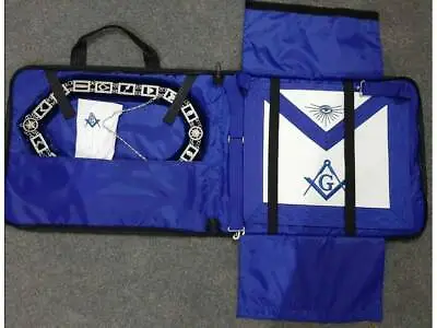 Masonic Regalia Blue Lodge Master Mason +Apron + Collar + Gloves + Case- Package • $109.99