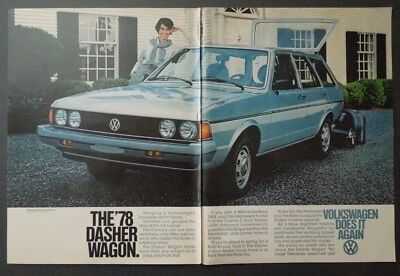 1978 VOLKSWAGEN DASHER WAGON 2-Page Magazine Ad • $16.99