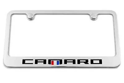 Camaro Black Engraved Chrome Plated License Plate Frame USA Made • $33.95