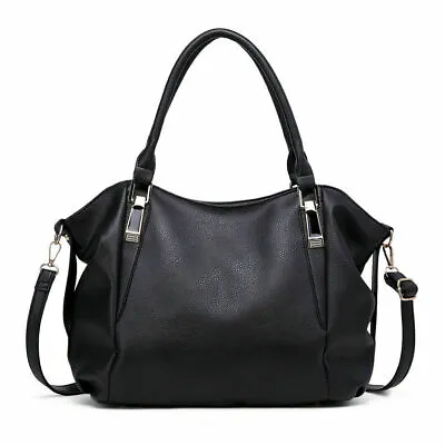 Ladies Designer Soft Faux Leather Slouchy Hobo Handbag Tote Shoulder Bag • £11.99