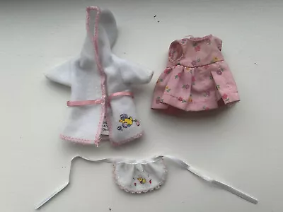 £6.99 • Buy Y2K Baby Born Mini Zapf Creation Bath Robe, Apron, Pink Flower Dress Outfits