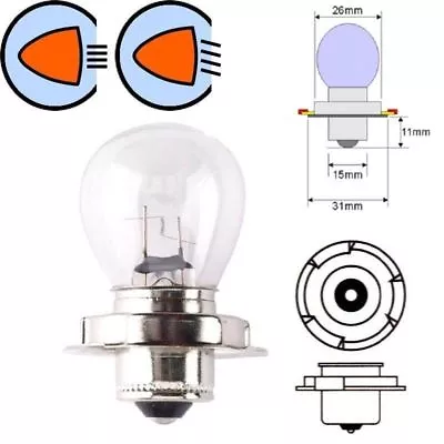 Bulb 6v 15w P26s Headlight Motorcycle Moped Motorbike Motobecane Peugeot Mbk • $5.40