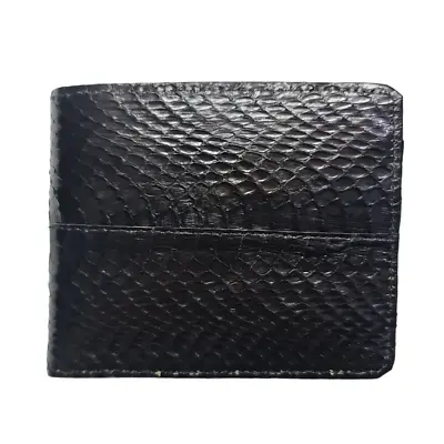 Bifold Black Cobra Snake Wallet Men's Bifold Exotic Handmade Wallet • $21