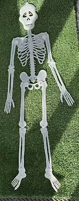 Vintage Halloween Decor Plastic Skeleton Red Eyes 5 Ft Long • $19.99