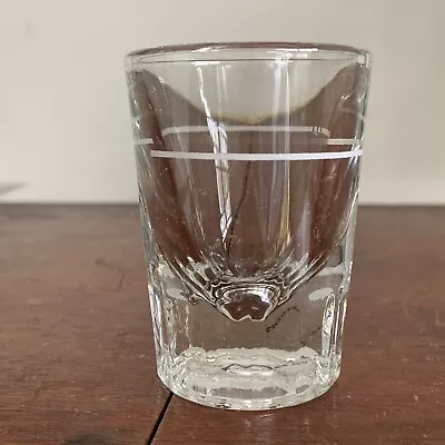 VINTAGE Heavy Bottom Shot Glass Commercial Barware W/ Pour Line 3in. LIBBEY • $8.95