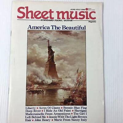 Vintage Sheet Music Magazine June July 1986 America The Beautiful Songbook • $9.05