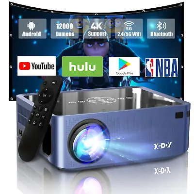 8K Projector 12000 Lm HD 5G WiFi Bluetooth Mini LED HDMI Home Theater Multimedia • $121.59