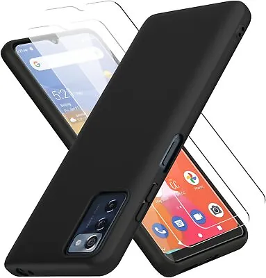 $11.99 • Buy Matte Black Phone Case + 2X Glass Screen Protector For Consumer Cellular ZMAX 5G