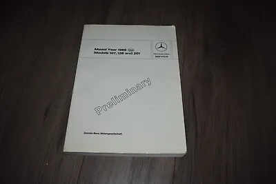 1986 Mercedes 560 SL 190 E D SEL SEC 300 SDL TD Service Training Manual USA • $10