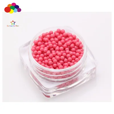 New 1000 Pcs Glass Bright Pink A Micro Beads Small No Hole 1.5-2mm Nail Art • $0.99