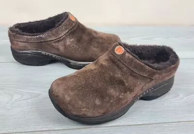 Merell Primo Chill Slide Chocolate Brown Slip On Winter House Shoes Clogs Size 7 • $21.95