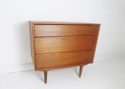 Stunning Vintage Danish Teak Chest Of Drawers By Gunni Omann • £545