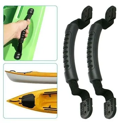 2pcs Kayak Canoe Boat Side Mount Handle With Bungee Cord Accessories Black GB • £4.89