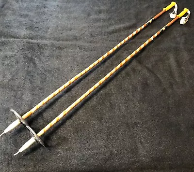 Vintage Liljedahl VM-staven Bamboo Ski Poles 56” / 140 Cm Made In Norway • $19.95