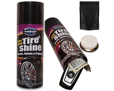 Tire Shine Diversion Safe Stash Can Screw Lock Hidden Compartment For Valuables • $22.95