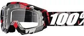 100 MX Motocross ACCURI Goggles (Magemo W/ Anti-Fog Clear Lens) 50200-212-02 • $40.54