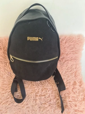 $15 • Buy Puma Black Gold Logo Backpack 