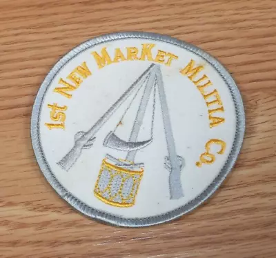 1st New Market Militia Co. Collectible Grey & Gold Souvenir Cloth Patch • $39.08