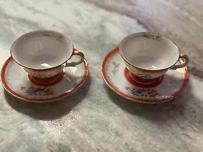 Vintage Occupied Japan Tea Cup Set  Berkshire Fine China Gold Trimmed • $26