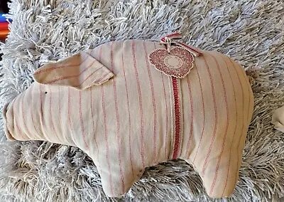 Maileg Pig Plush With Stripes Medium16  Year 2019 • $50