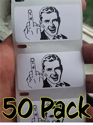 MIDDLE FINGER GUY MEME 50 Pack Stickers Gag Prank Sticker Decal Meme Hard Hat • $4.99