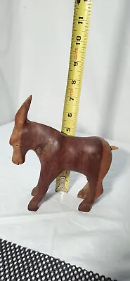 Vintage Hand Carved Wooden Donkey • $15