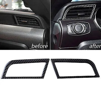 Carbon Fiber Interior Dashboard Air Vent Cover Trim For Ford Mustang 2015-2019 • $21.19