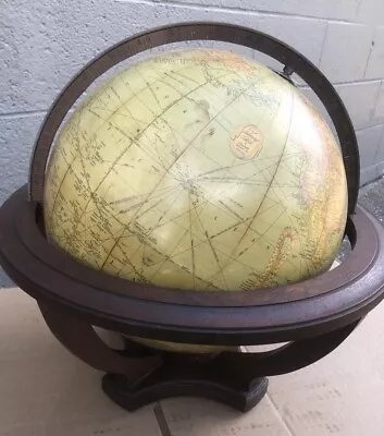 Vintage Replogle 12   Library  World Globe -1930's -On Mahogany Stand No Res • $40