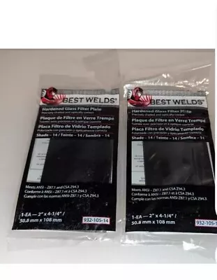 Shade 14 Welding Lens 2.25  X 4.25  Lot Of 2 FREE PRIORITY SHIPPING • $18.95