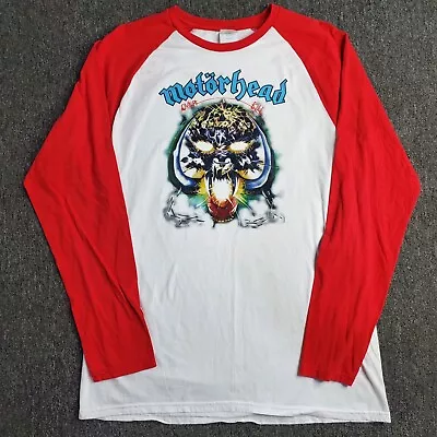 Motorhead Mens Raglan Band T Shirt Over Kill White/Red Sz Large Port & Company • $39.99