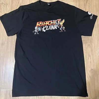 Ratchet And Clank Video Game Movie Promo T-Shirt Size XL Double Sides Sony RARE • $40.47