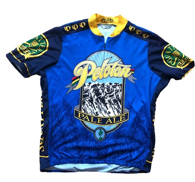 $15 • Buy Pearl Izumi Peloton Pale Ale Cycling Jersey Made In Italy Mens L *READ*