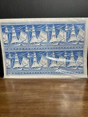 Vintage Monogram Of California Paper Placemats Sailboats Fish 15.5”x10.5” • $18.99