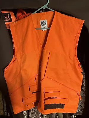 $15 • Buy WFS Hunting Vest Blaze Orange Game Pouch Element Gear 2XL