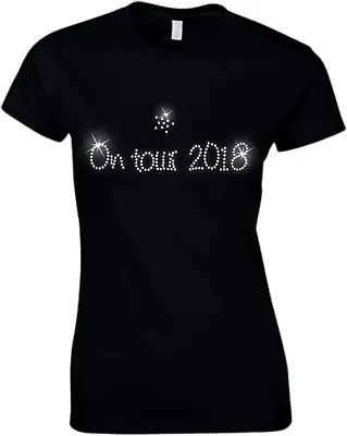 ON Tour 2018 Ladies Crystal T Shirt - Hen Night Party - 60s 70s 80s 90s All Size • £9.99