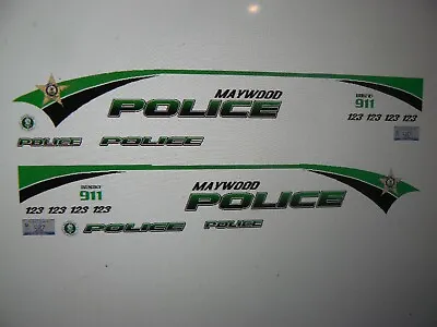 Maywood Illinois Police Patrol Car Decals  1:24 • $12.99